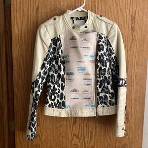 Tracy Reese leather trim jacket